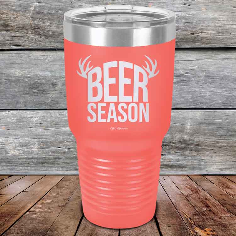 BEER SEASON (DEER) - Powder Coated Etched Tumbler