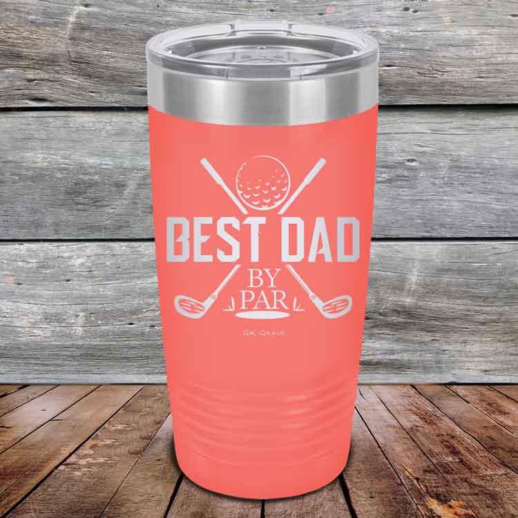 Best Dad by Par - Powder Coated Etched Tumbler