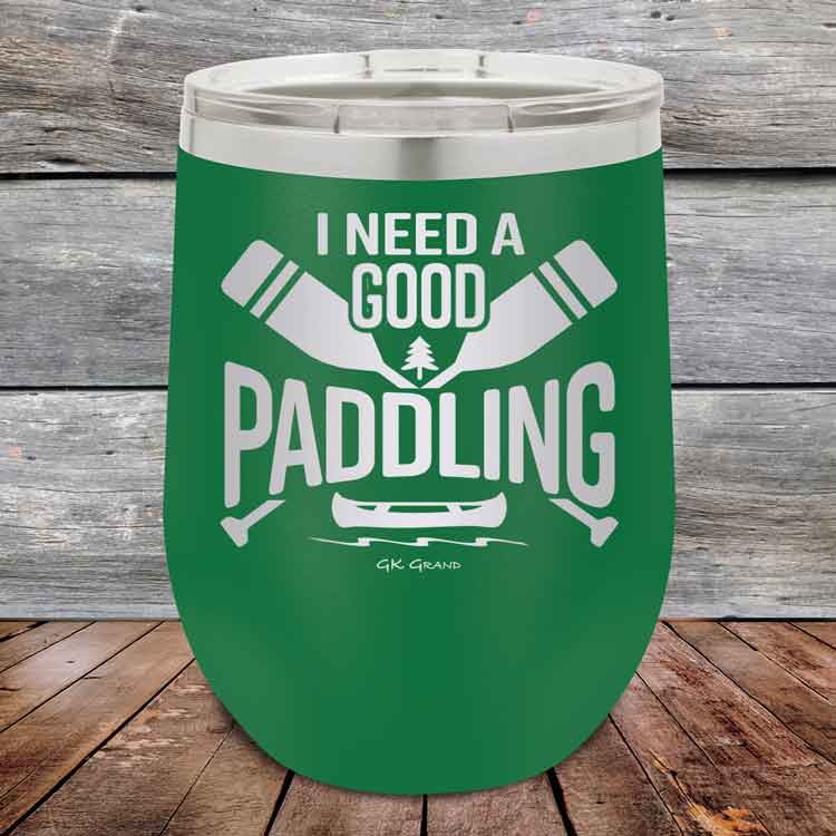 I Need a Good Paddling - 12 oz Powder Coated Etched Tumbler