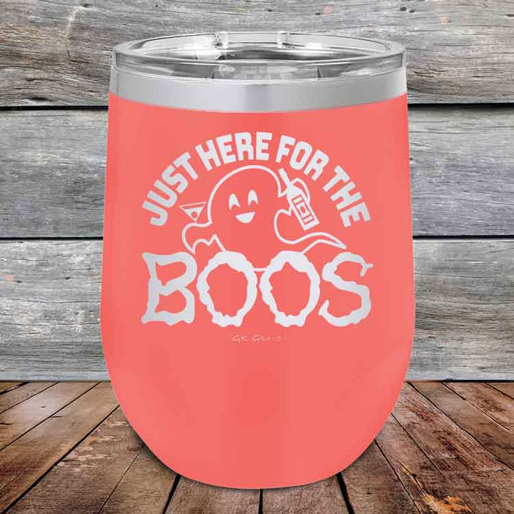 Just here for the BOOS - Powder Coated Etched Tumbler