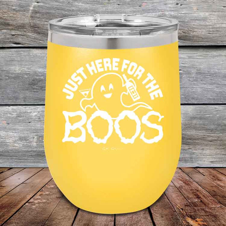 Just here for the BOOS - Powder Coated Etched Tumbler