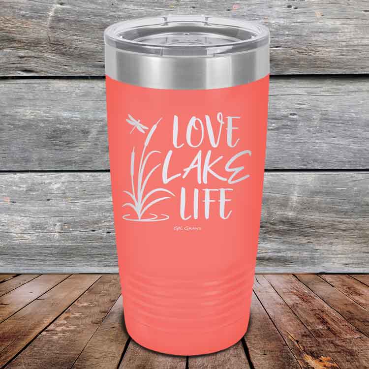 Love Lake Life - Powder Coated Etched Tumbler