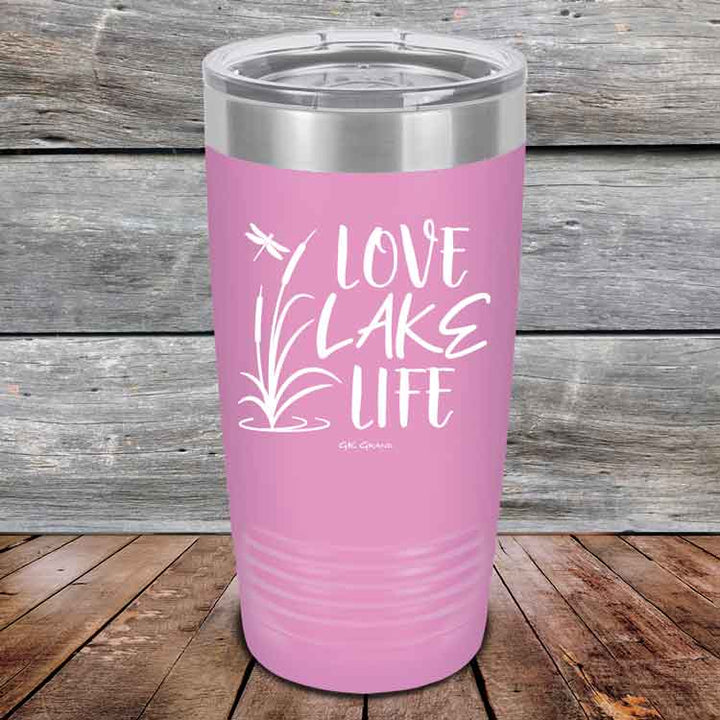 Love Lake Life - Powder Coated Etched Tumbler
