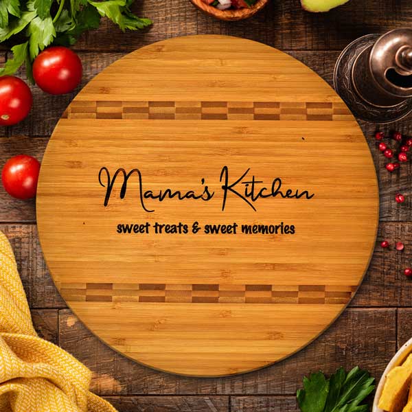 Mama's Kitchen 2-Tone Bamboo Cutting Board