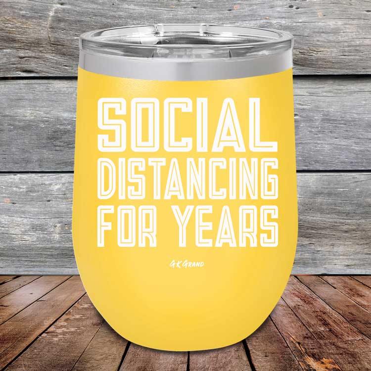 Social Distancing For Years - Powder Coated Etched Tumbler - GK GRAND GIFTS