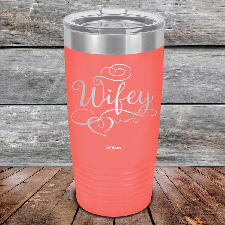 Wifey - Powder Coated Laser Etched Tumbler