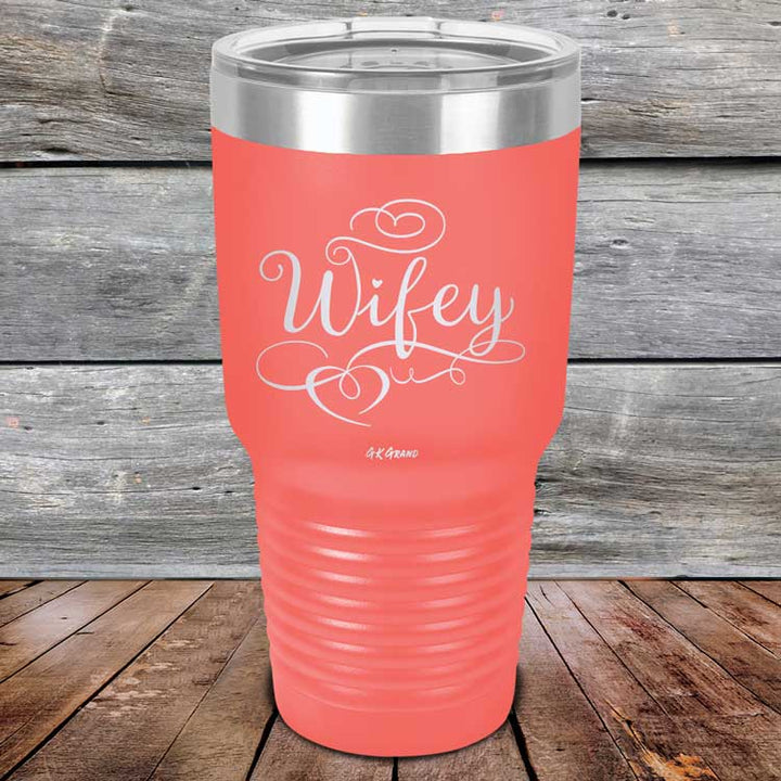 Wifey - Powder Coated Laser Etched Tumbler