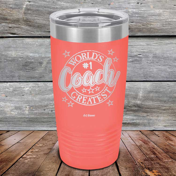 World's Greatest Coach - Powder Coated Etched Tumbler