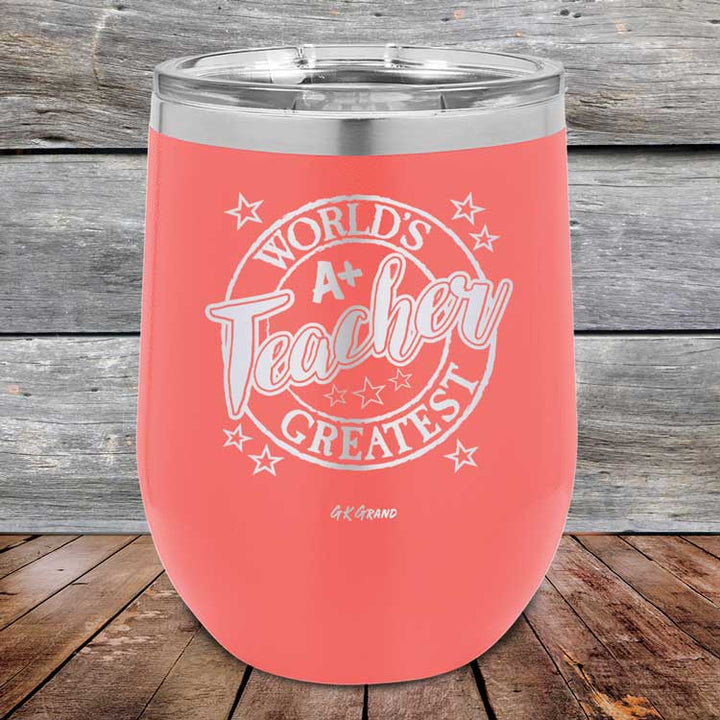World's Greatest Teacher - Powder Coated Etched Tumbler